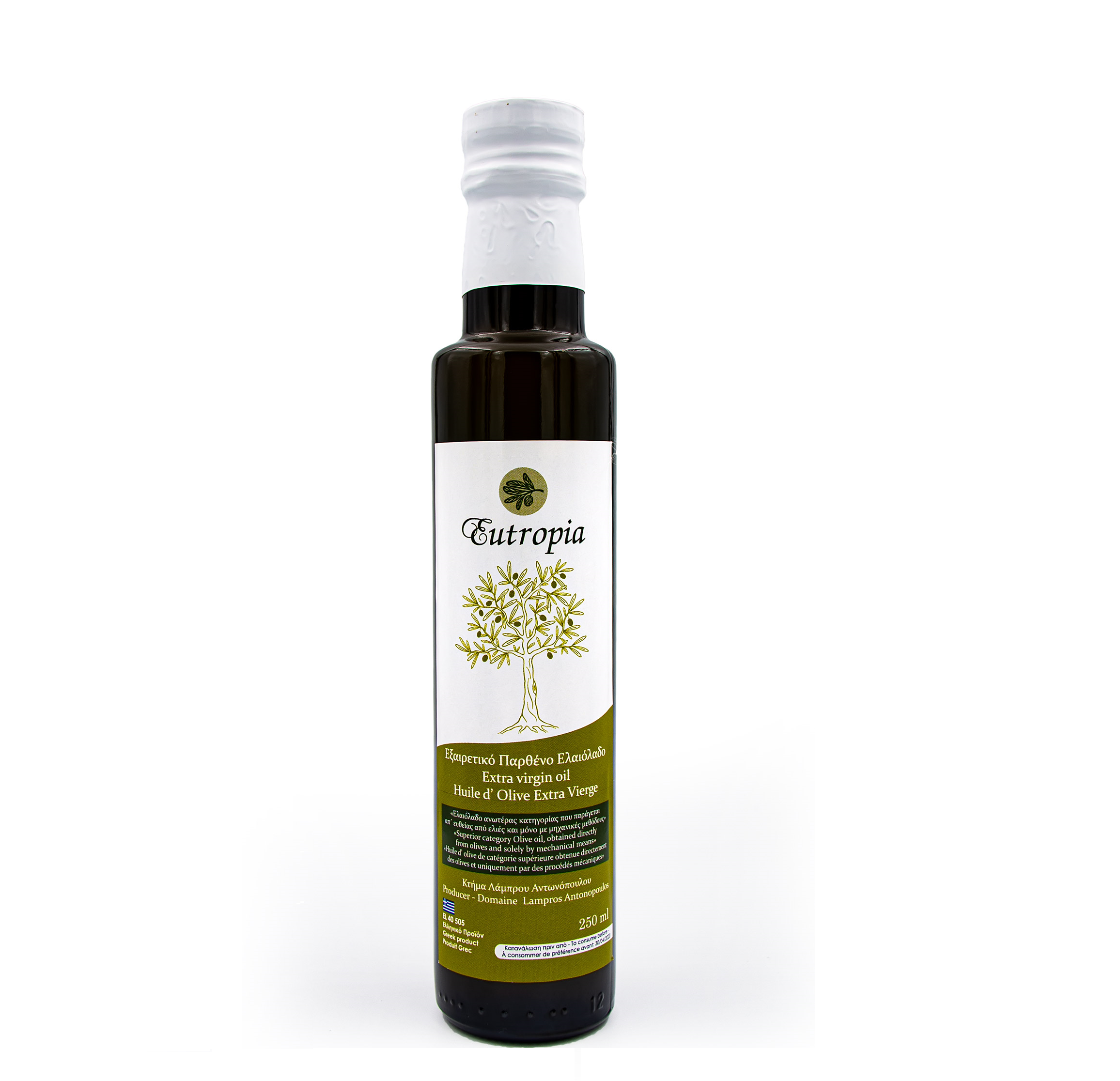 Eutropia evoo 250ml - Eutropia Organic Olive Oil