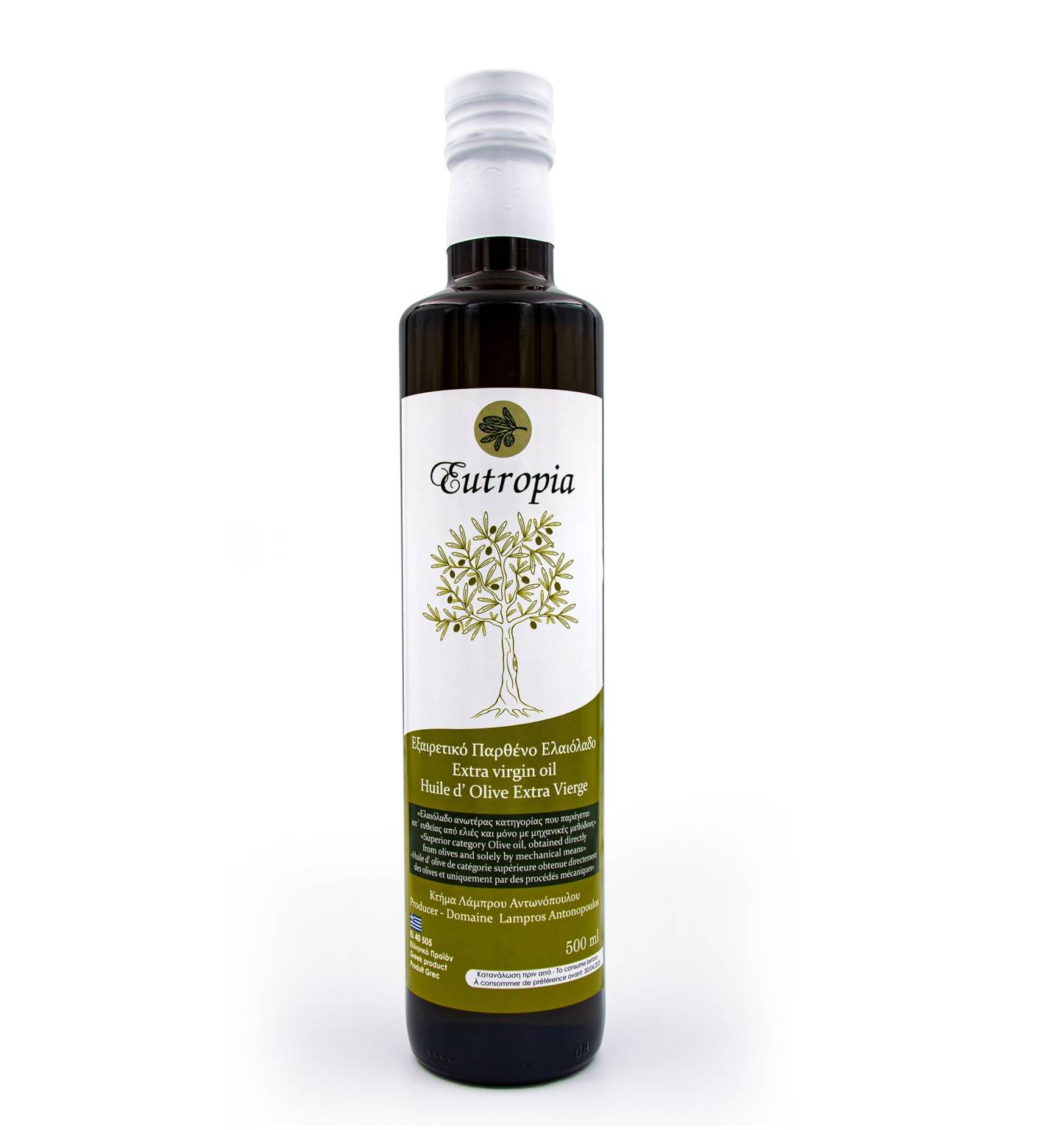 Eutropia evoo 500ml - Eutropia Organic Olive Oil